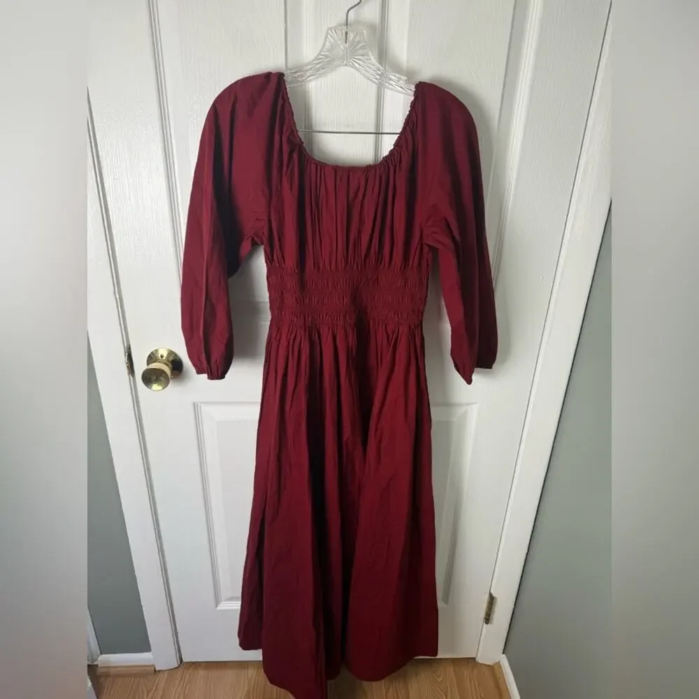 Doen Quintessa Dress in Deep Crimson M - Picture 5 of 7